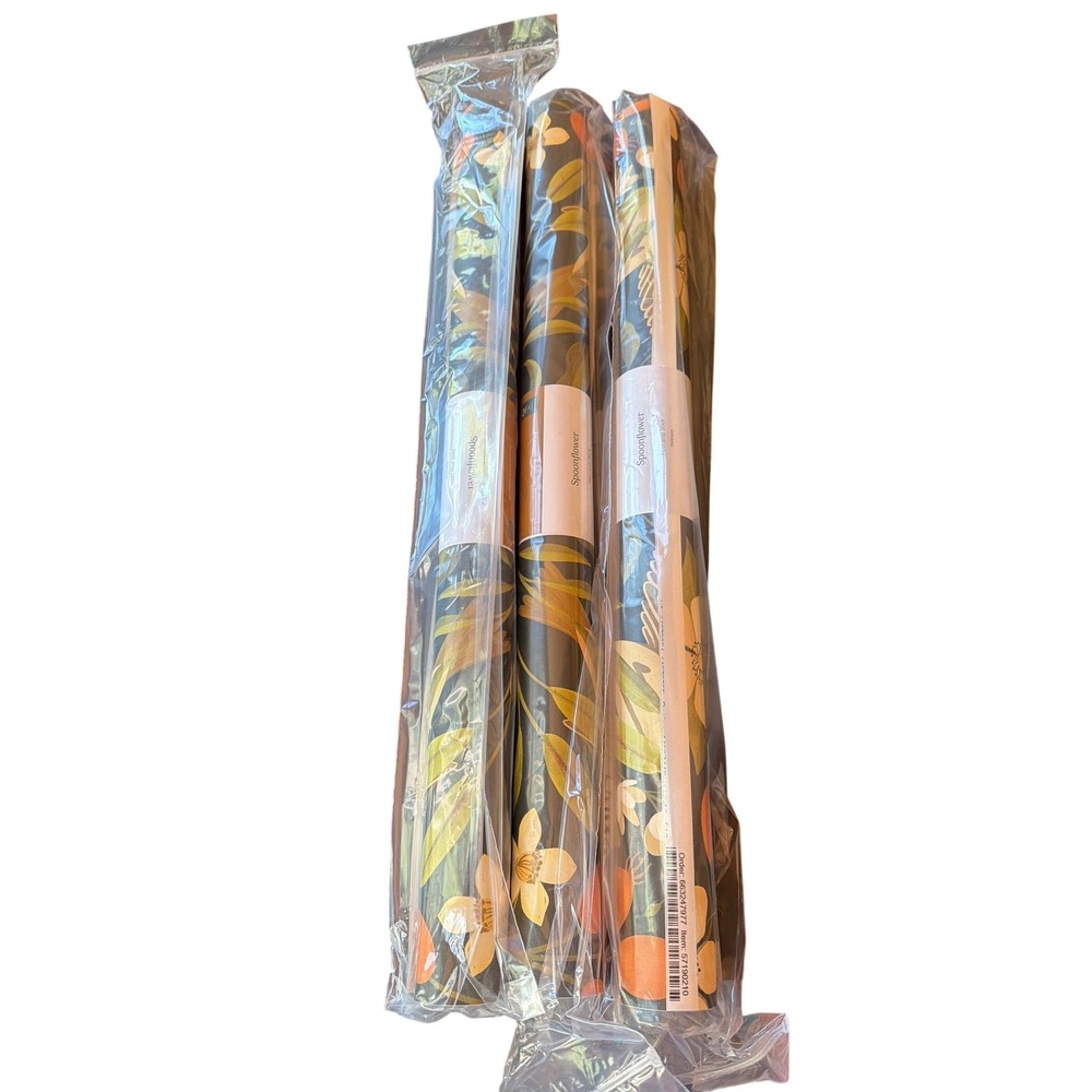 Spoonflower Wallpaper Dark‎ Green Botanical Bird Floral Peel and Stick 3 Rolls